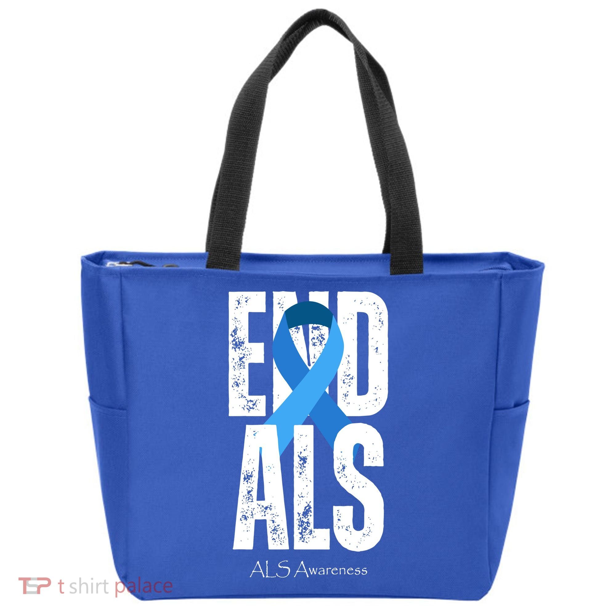 End Als Awareness Month Ribbon Tote Bag