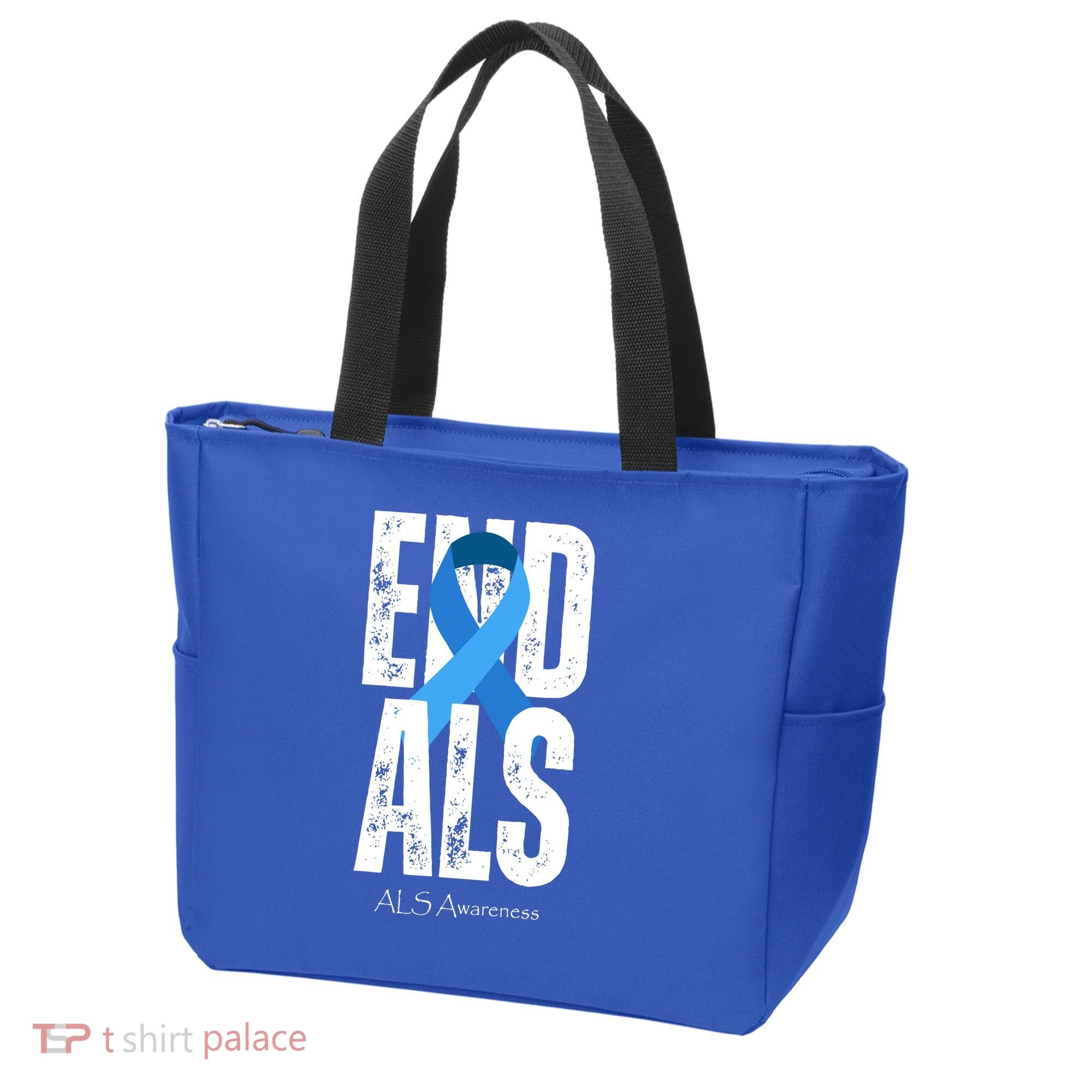 End Als Awareness Month Ribbon Tote Bag