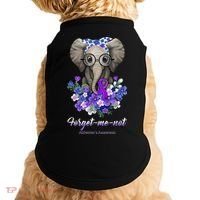 Elephant AlzheimerS Awareness Purple Ribbon Doggie Tank thumb 0