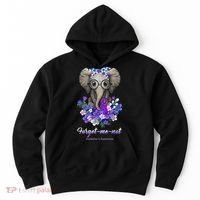 Elephant AlzheimerS Awareness Purple Ribbon Hoodie thumb 0
