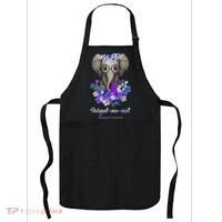 Elephant AlzheimerS Awareness Purple Ribbon Apron thumb 0