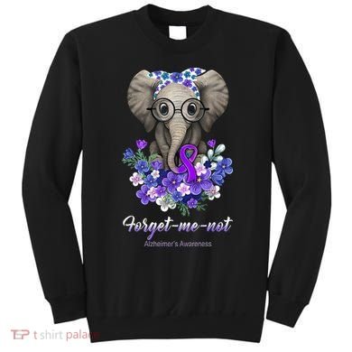 Elephant AlzheimerS Awareness Purple Ribbon Sweatshirt