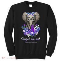 Elephant AlzheimerS Awareness Purple Ribbon Sweatshirt thumb 0