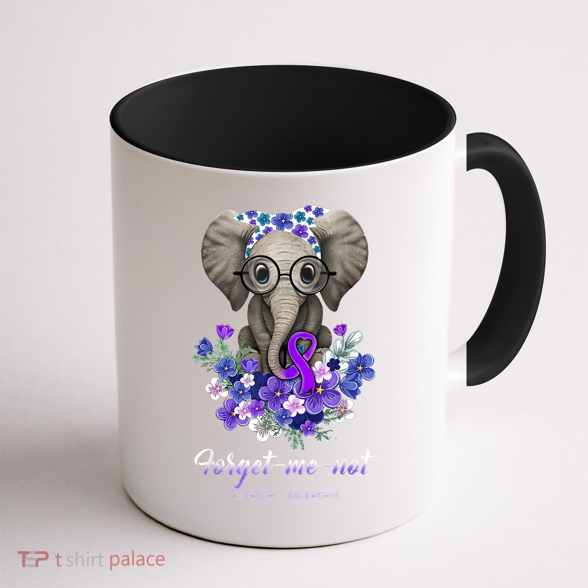 Elephant AlzheimerS Awareness Purple Ribbon Coffee Mug
