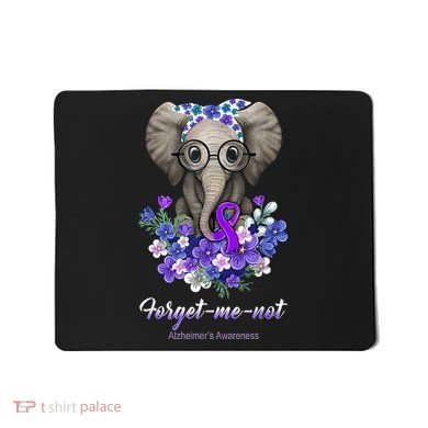 Elephant AlzheimerS Awareness Purple Ribbon Mousepad