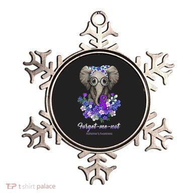 Elephant AlzheimerS Awareness Purple Ribbon Ornament