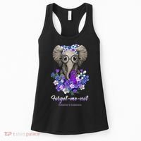 Elephant AlzheimerS Awareness Purple Ribbon Women's Tank Top thumb 0