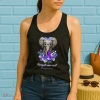 Elephant AlzheimerS Awareness Purple Ribbon Women's Tank Top thumb 2