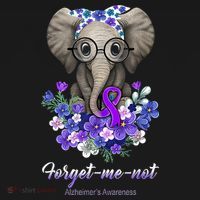 Elephant AlzheimerS Awareness Purple Ribbon Baby Bodysuit thumb 2
