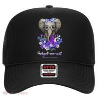 Elephant AlzheimerS Awareness Purple Ribbon Hat thumb 0