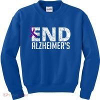 End Alzheimer's Awareness Month Gift Kids Sweatshirt thumb 0