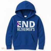 End Alzheimer's Awareness Month Gift Kids Hoodie thumb 0