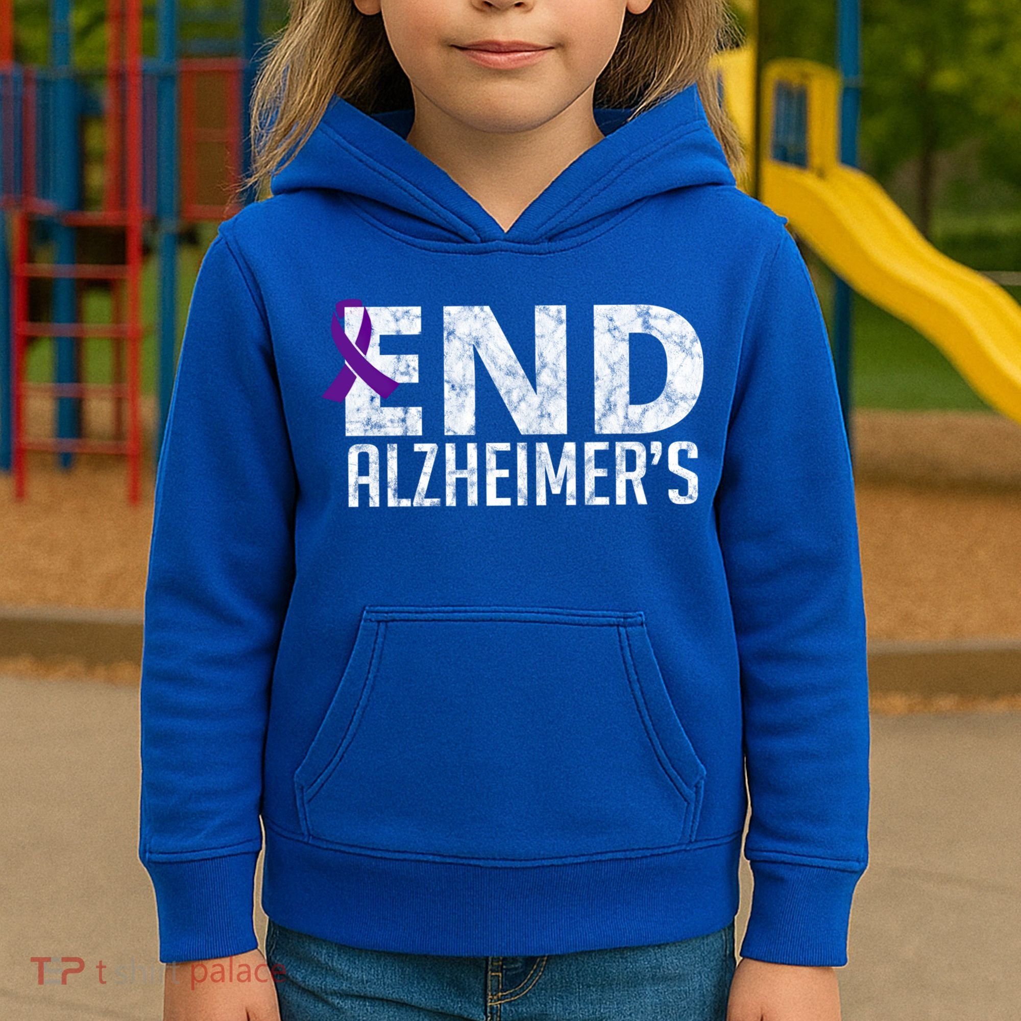 End Alzheimer's Awareness Month Gift Kids Hoodie