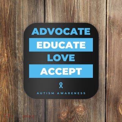 Educate Autism Awareness Coaster