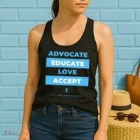 Educate Autism Awareness Women's Tank Top thumb 2