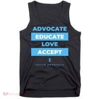 Educate Autism Awareness Tank Top thumb 0