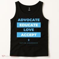 Educate Autism Awareness Tank Top thumb 2
