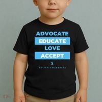 Educate Autism Awareness Toddler T-Shirt thumb 2