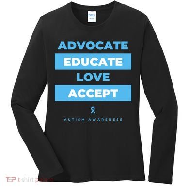 Educate Autism Awareness Women's Long Sleeve Shirt