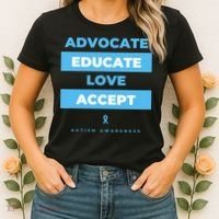 Educate Autism Awareness Women's T-Shirt thumb 2