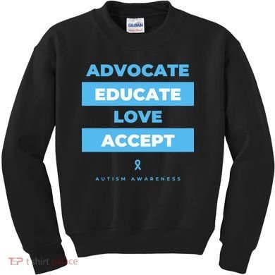 Educate Autism Awareness Kids Sweatshirt