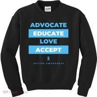 Educate Autism Awareness Kids Sweatshirt thumb 0