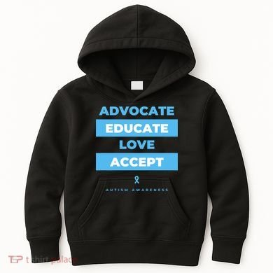 Educate Autism Awareness Kids Hoodie
