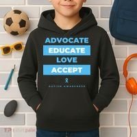 Educate Autism Awareness Kids Hoodie thumb 2