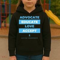 Educate Autism Awareness Kids Hoodie thumb 3