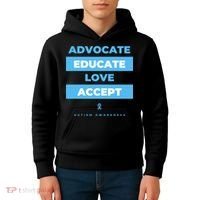 Educate Autism Awareness Kids Hoodie thumb 4