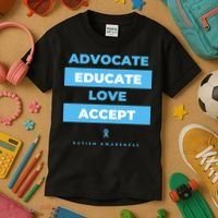 Educate Autism Awareness Kids T-Shirt thumb 3