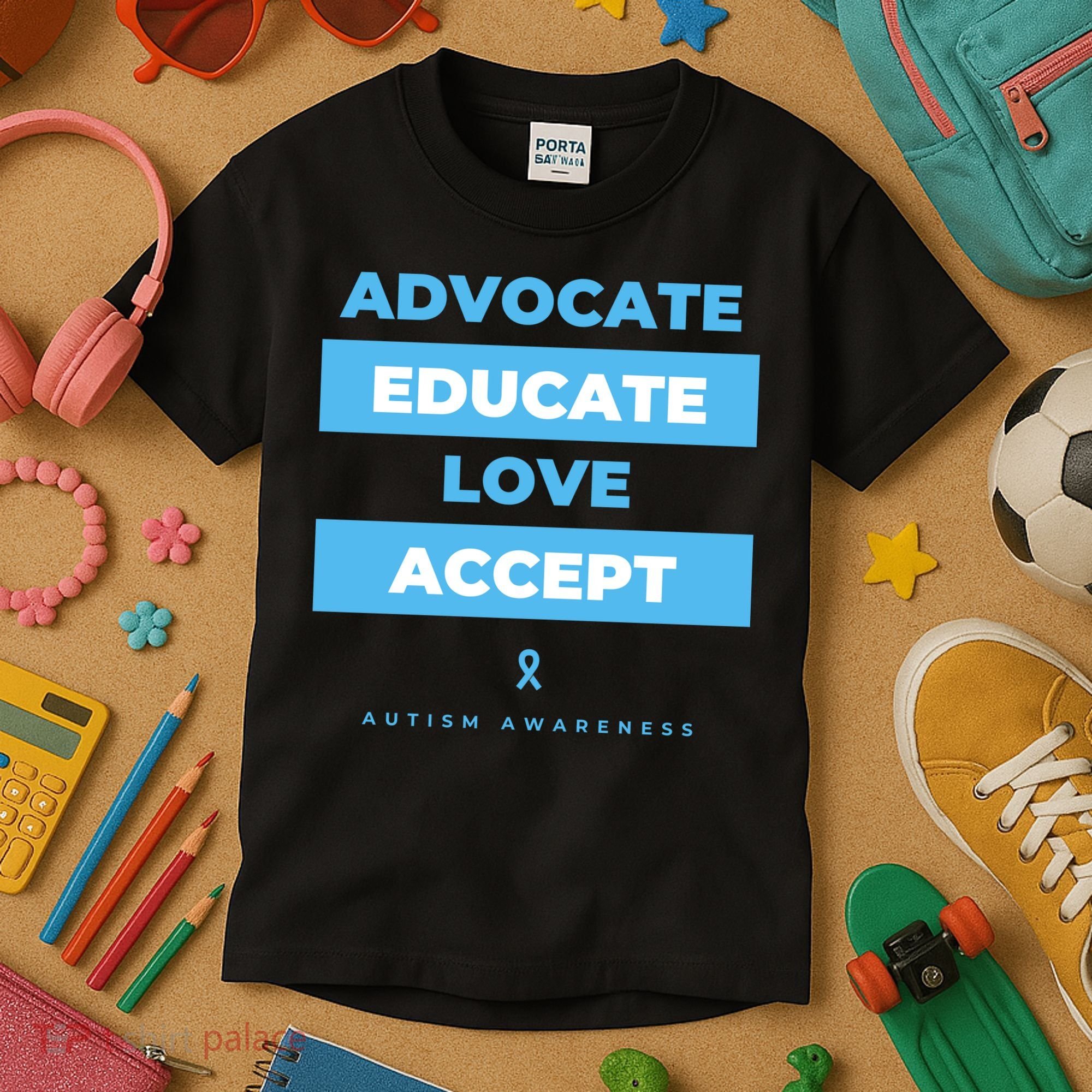 Educate Autism Awareness Kids T-Shirt