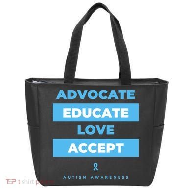 Educate Autism Awareness Tote Bag