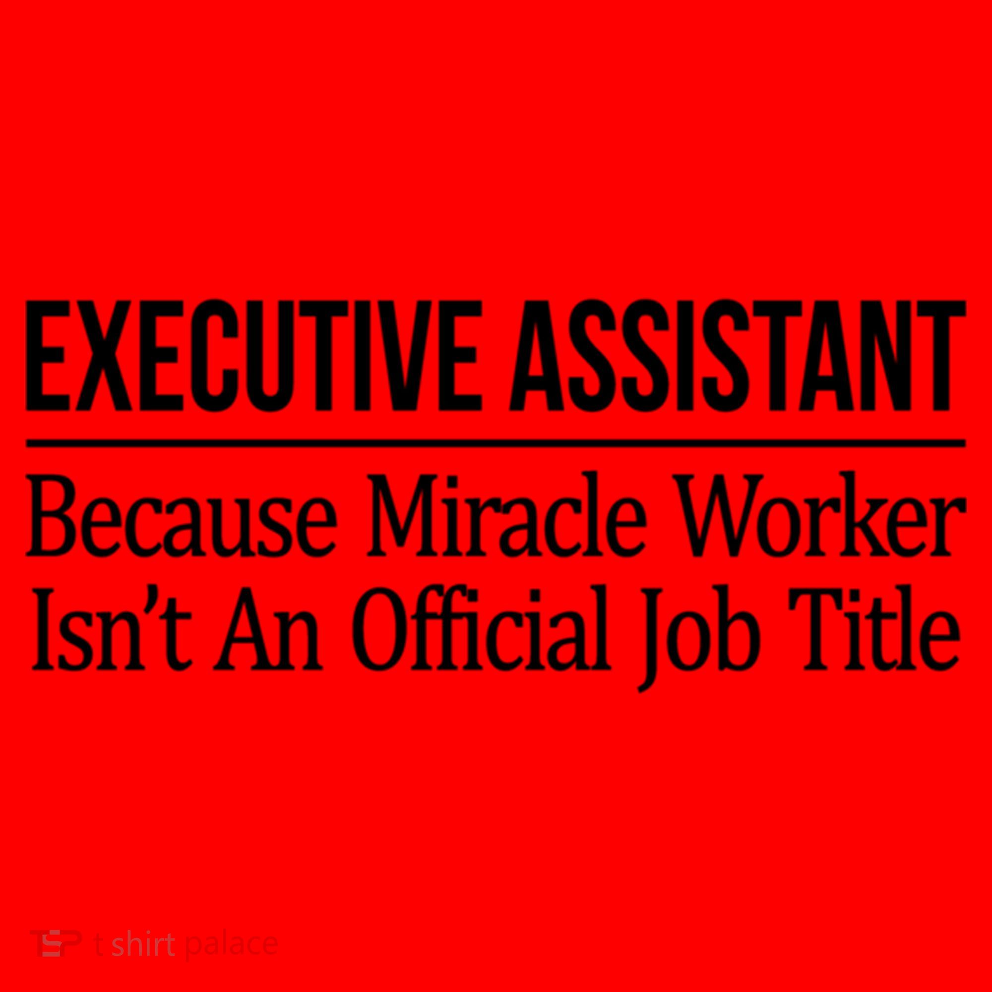 Executive Assistant Because Miracle Worker Isn't Job Title Gift Santa Hat