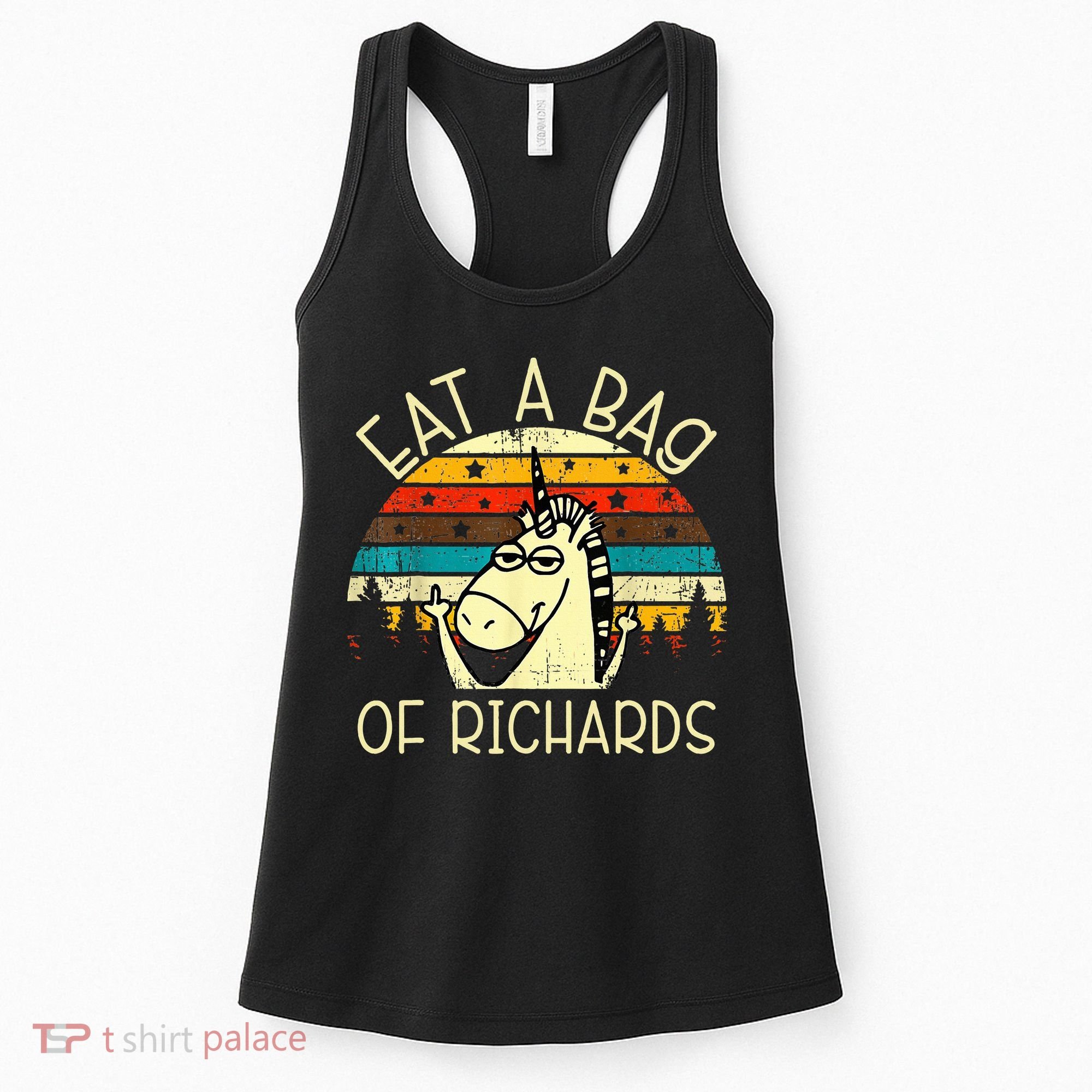 Eat A Bag Of Richards Funny Joke Meme Humor Name Unicorn Women's Tank Top