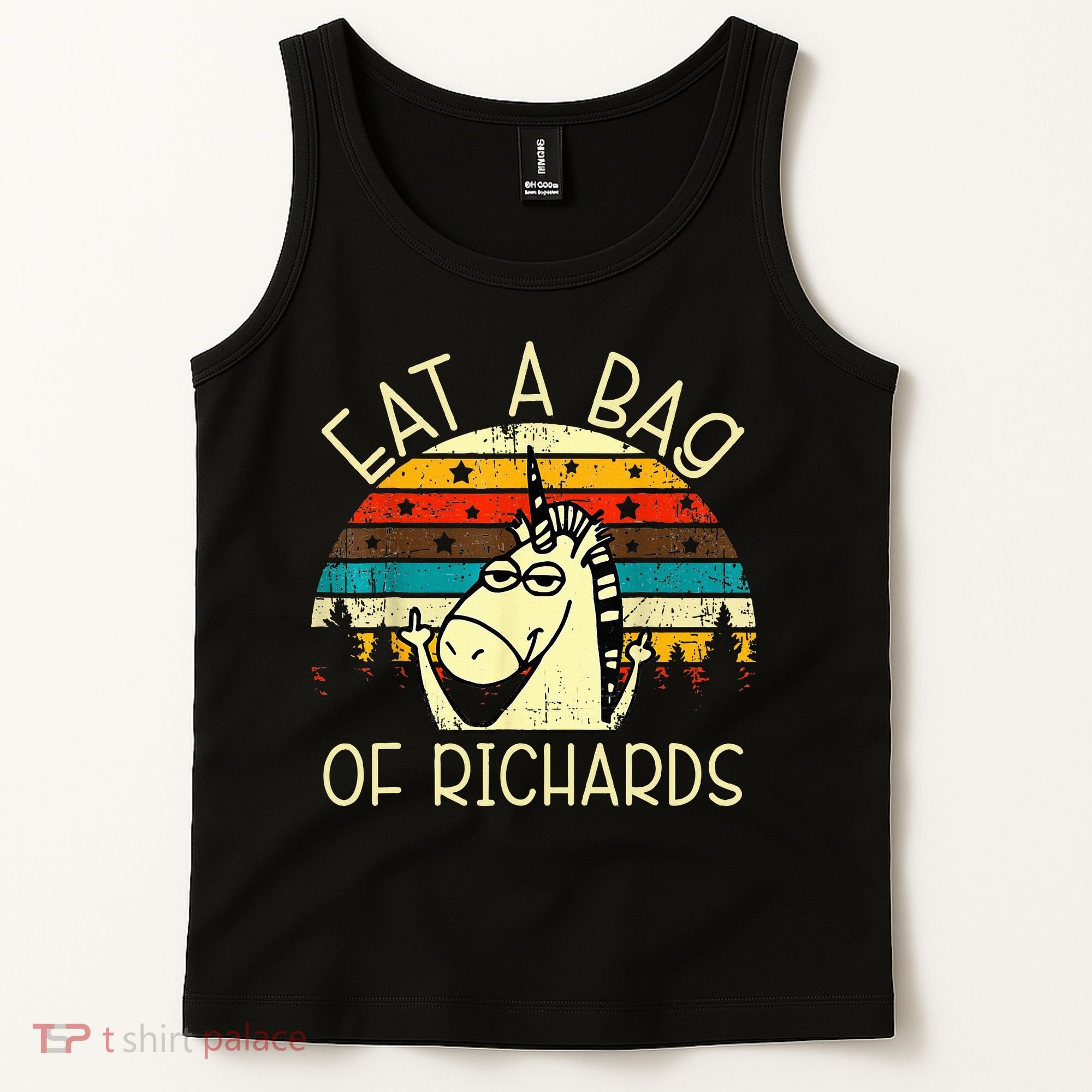 Eat A Bag Of Richards Funny Joke Meme Humor Name Unicorn Tank Top