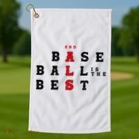 End Als Baseball Is The Best Baseball Lover Baseball Team Golf Towel thumb 1