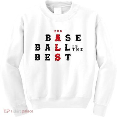 End Als Baseball Is The Best Baseball Lover Baseball Team Kids Sweatshirt