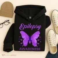 Epilepsy Awareness Butterfly Epilepsy Warrior Hoodie thumb 4
