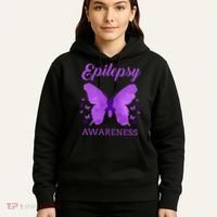 Epilepsy Awareness Butterfly Epilepsy Warrior Hoodie thumb 5