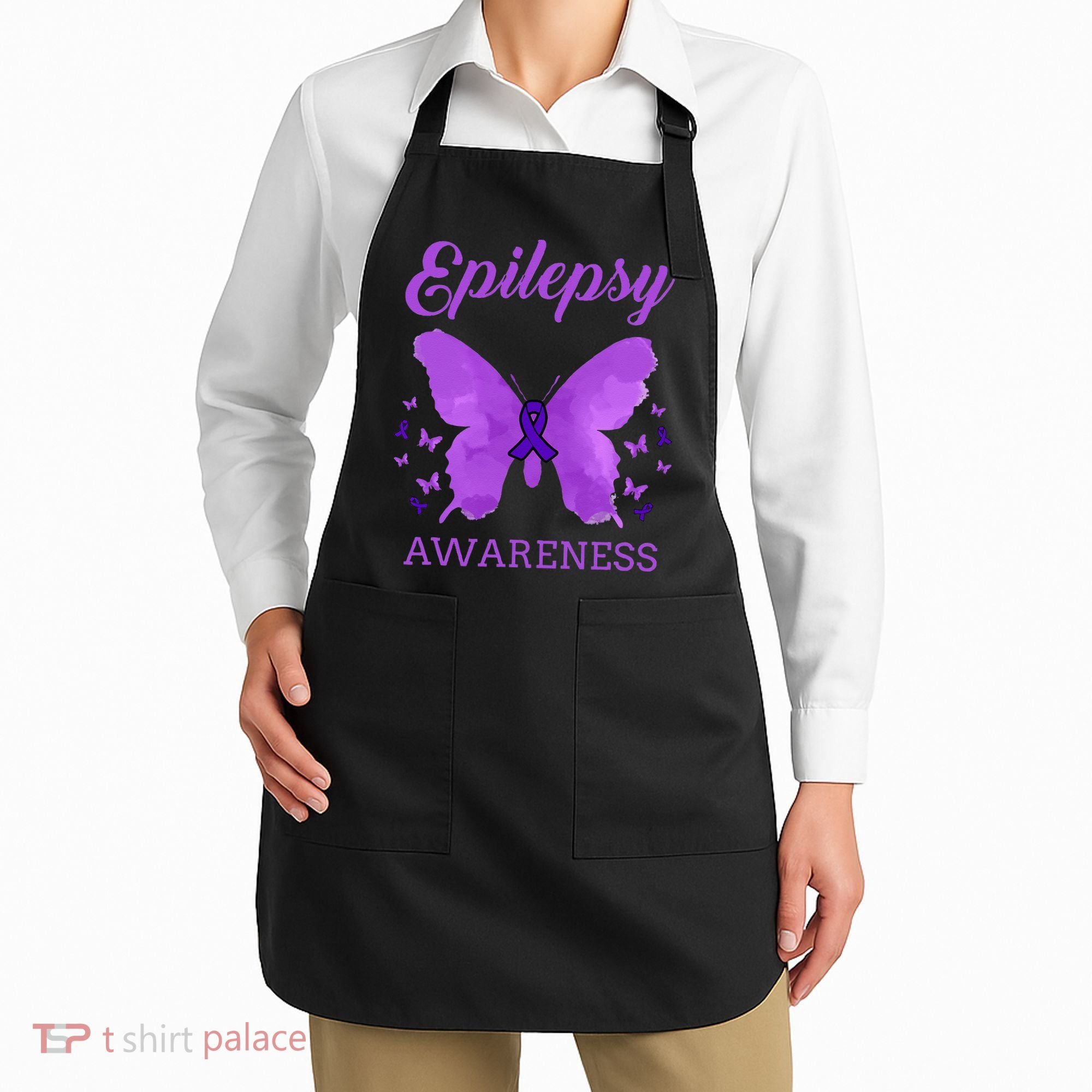 Epilepsy Awareness Butterfly Epilepsy Warrior Apron