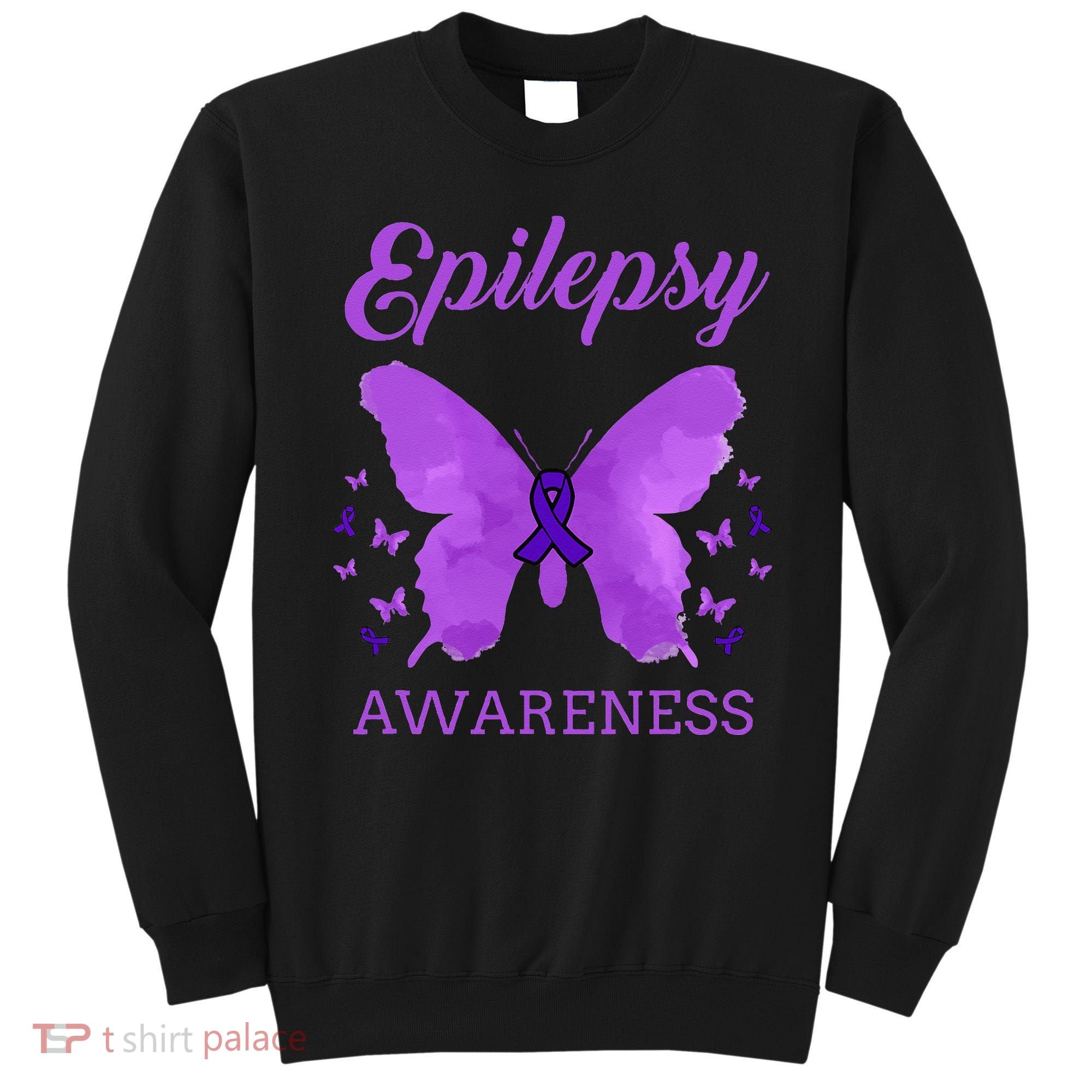 Epilepsy Awareness Butterfly Epilepsy Warrior Sweatshirt