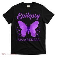 Epilepsy Awareness Butterfly Epilepsy Warrior T-Shirt thumb 0