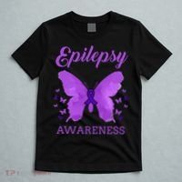 Epilepsy Awareness Butterfly Epilepsy Warrior T-Shirt thumb 5