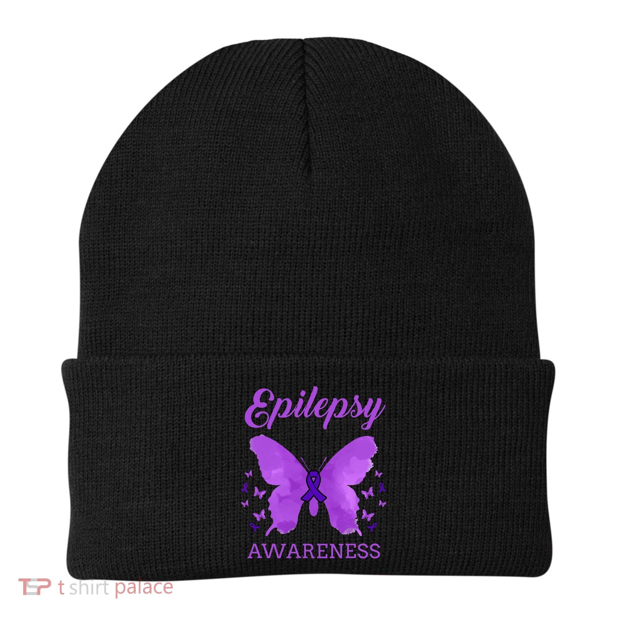 Epilepsy Awareness Butterfly Epilepsy Warrior Beanie