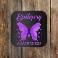 Epilepsy Awareness Butterfly Epilepsy Warrior Coaster thumb 0