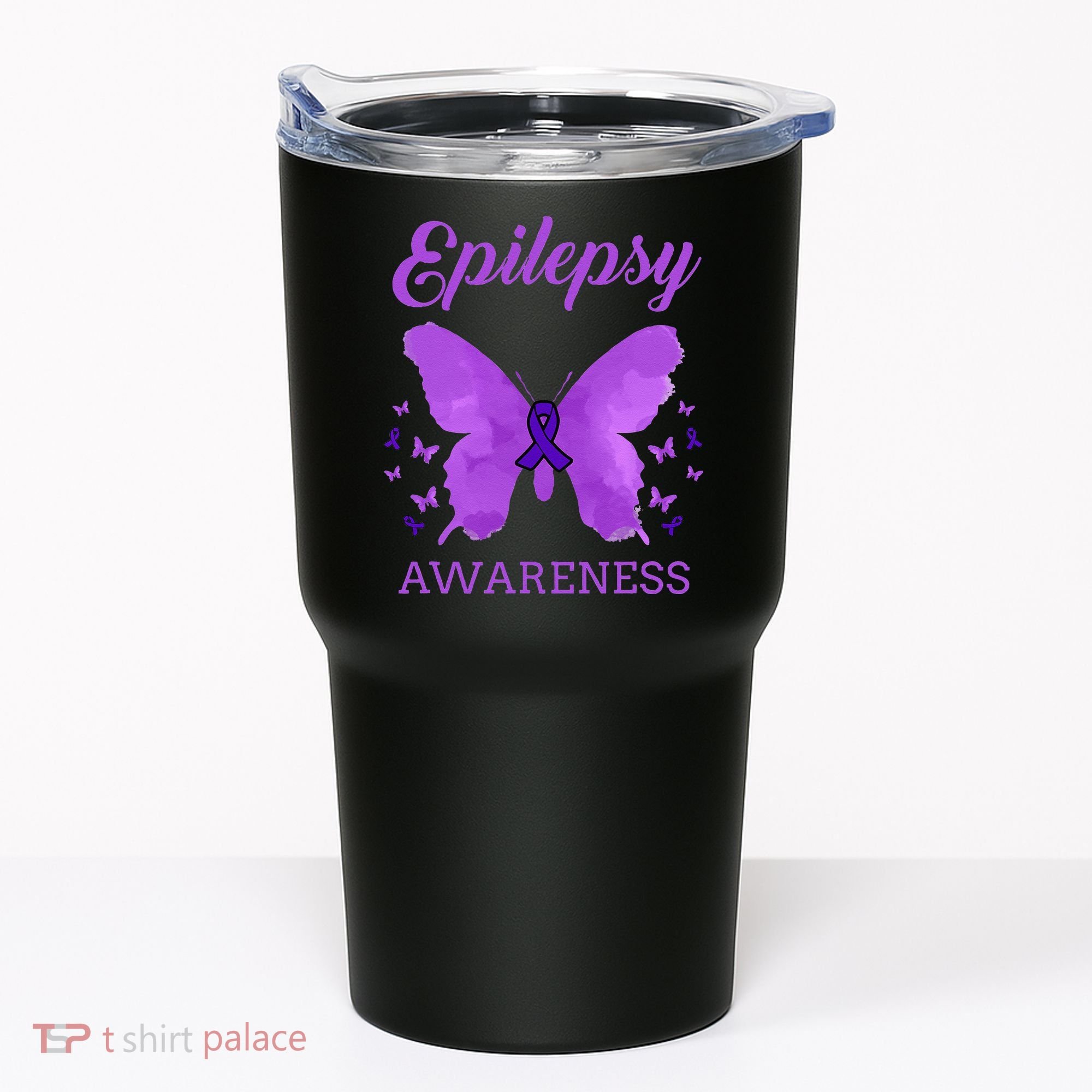 Epilepsy Awareness Butterfly Epilepsy Warrior Tumbler