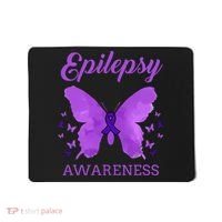 Epilepsy Awareness Butterfly Epilepsy Warrior Mousepad thumb 0