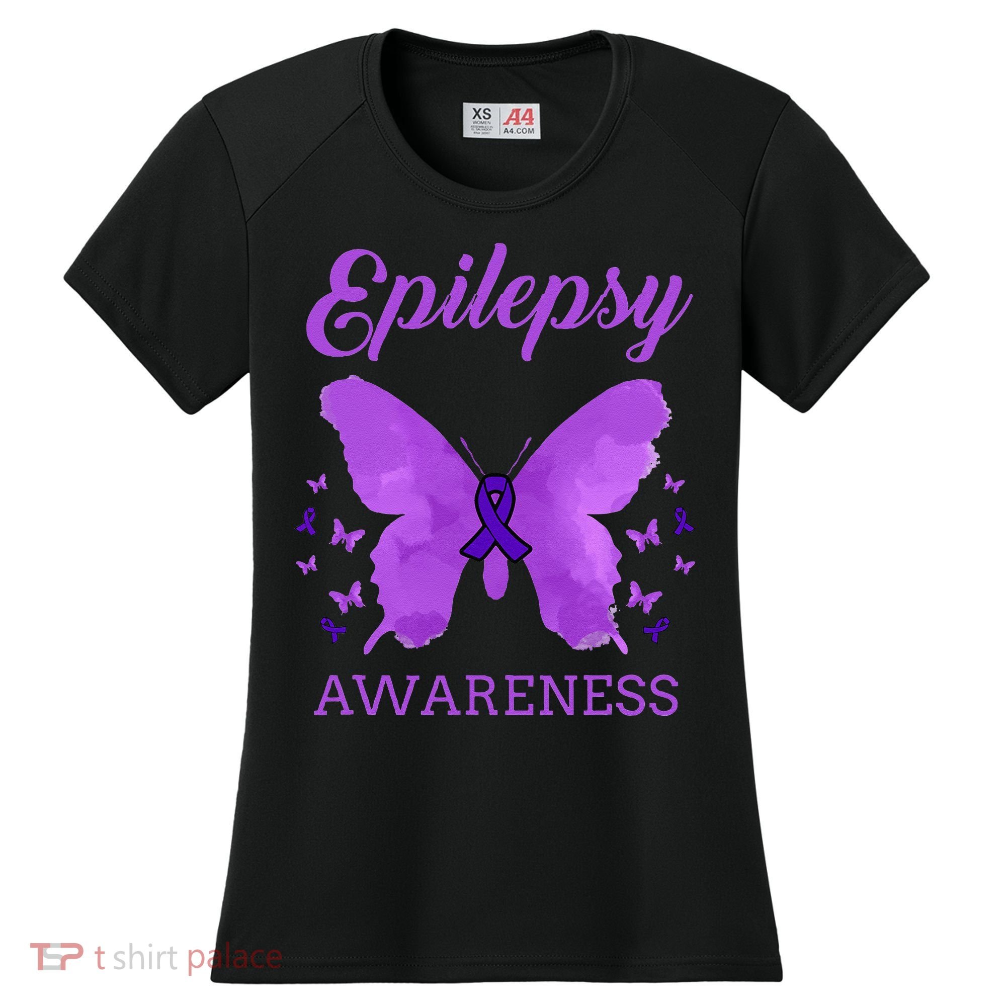 Epilepsy Awareness Butterfly Epilepsy Warrior Women's Cooling Performance Crew T-Shirt