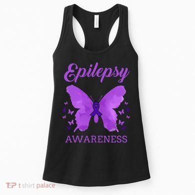 Epilepsy Awareness Butterfly Epilepsy Warrior Women's Tank Top